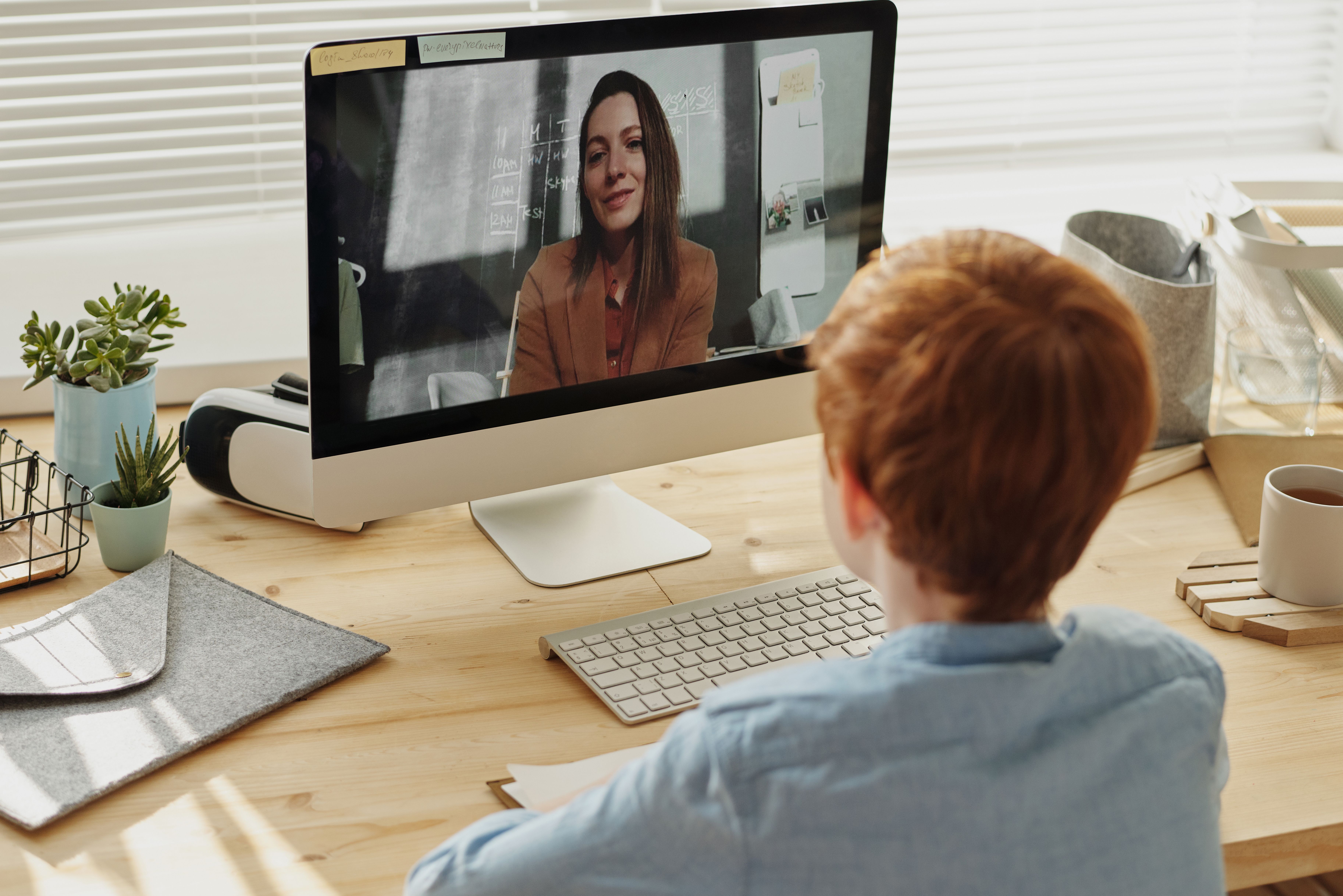 YSA student in an online class with a mentor